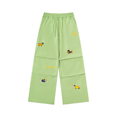 Street-style vintage jeans Retro Harajuku Style Colorful Colorblock Cargo Pants with Graphic Accents