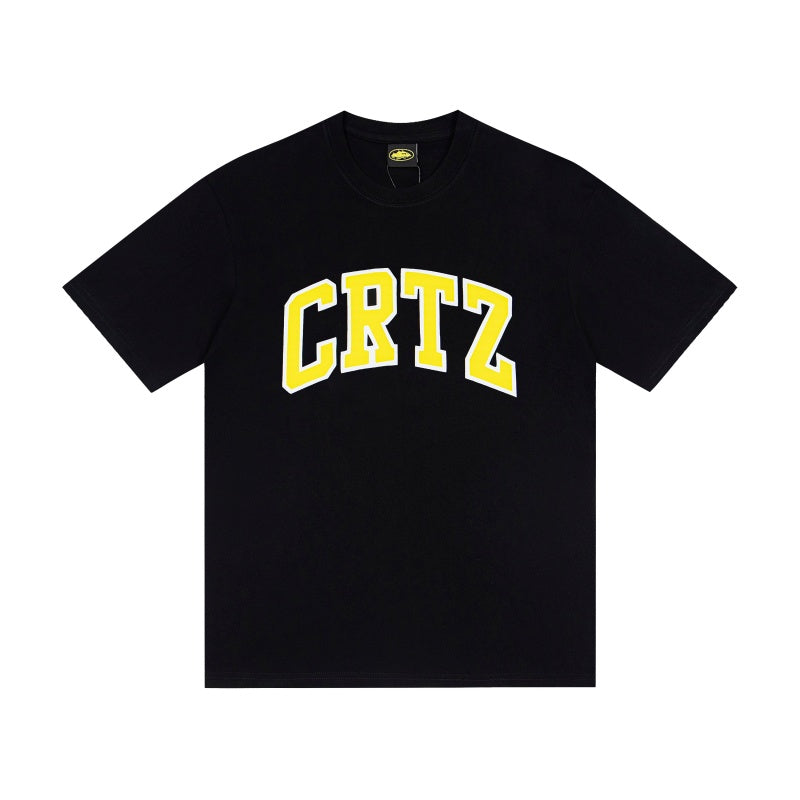 CORTEIZ T-shirt Y2K Heavyweight College Arch Print Oversized Streetwear T-Shirt