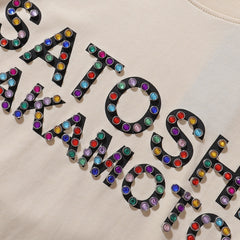 Satoshi Nakamoto T Shirts STUDDED LOGO TEE
