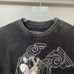 Godspeed T Shirts Classical Temple Skeleton Grunge Print