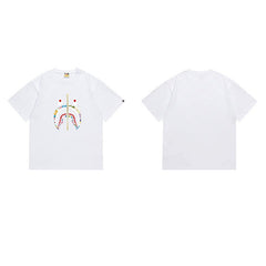 Bathing Shark print T Shirts High-quality 100% cotton streetwear