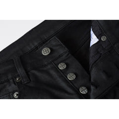 KSUBI Jeans Slim Fit Casual Stretch Ripped Jeans
