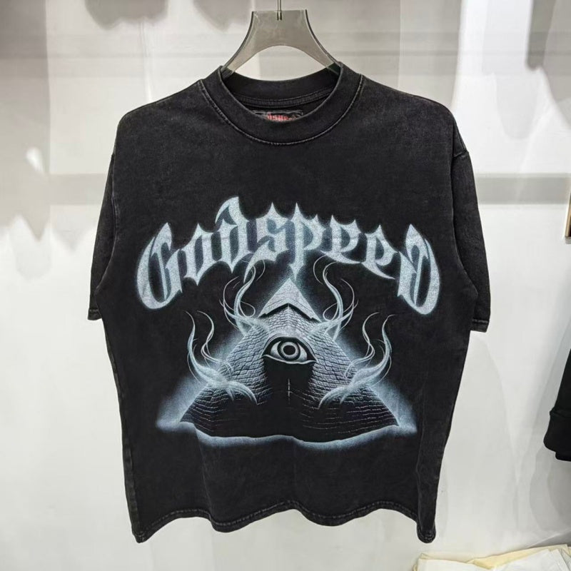 Godspeed T Shirts Vintage Acid Wash Mystic Gothic Apparel
