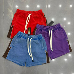 Godspeed Shorts Lightning Panel Color Block Terry Sweat Shorts
