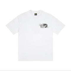 CORTEIZ T-shirt Y2K Small Left Chest Alcatraz Crest & Back Praying Hands Graphic Printed Oversized Tee