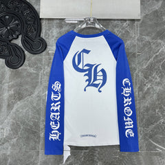 CHH Chrome Heart Long Sleeve Shirt Unisex Fashion Loose Long Sleeve Shirt
