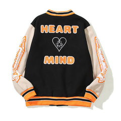 American-style baseball jacket BBC Billionaire Boys Club Astronaut Wool-Blend Embroidered Jacket (HEARTMIND)
