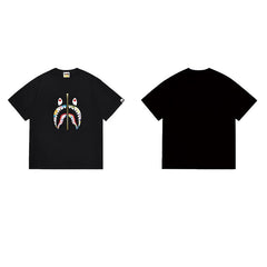 Bathing Shark print T Shirts High-quality 100% cotton streetwear