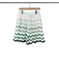 Casablanca knitted short-sleeved sweater Ombre Wave‑Pattern Knit Matching Outfit