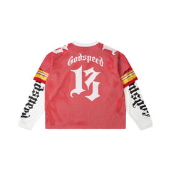 Godspeed Long sleeved shirts Mesh hole High-quality trendy pure cotton spring and autumn