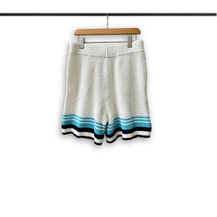 Casablanca knitted short-sleeved sweater Color Block Knit Top & Shorts Outfit