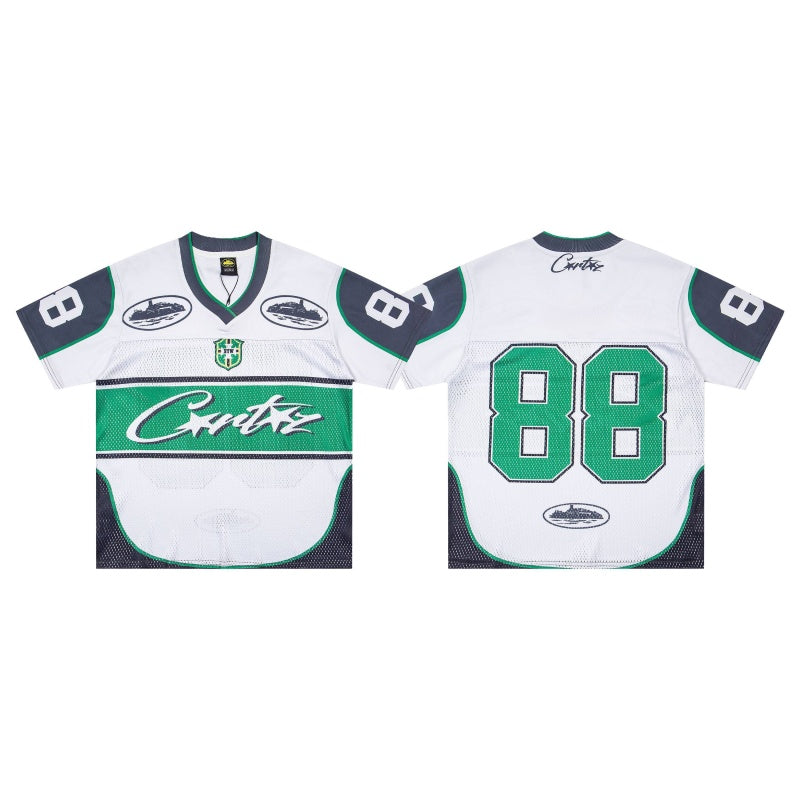 CORTEIZ T-shirt Y2K Blockcore Speed Star 88 Printed Oversized Mesh Jersey