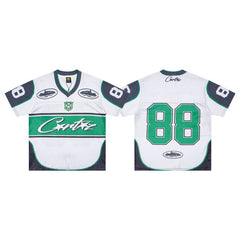 CORTEIZ T-shirt Y2K Blockcore Speed Star 88 Printed Oversized Mesh Jersey