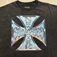 Godspeed T Shirts 3D Blade Font Washed Street Blouse