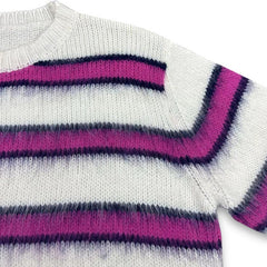 Casablanca knit sweater Multicolor Ombre Horizontal Striped Loose Pullover