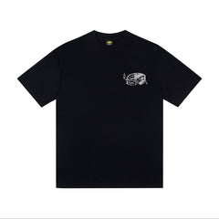 CORTEIZ T-shirt Y2K Small Left Chest Alcatraz Crest & Back Praying Hands Graphic Printed Oversized Tee