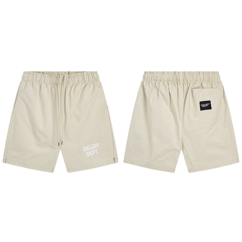 Gallery Dept Denim Shorts Casual Pure Cotton Shorts with Basic Letter Logo Print – Loose-Fit Summer Knee-Length Shorts