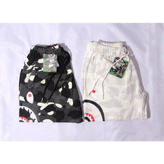 Bathing Shark print Shorts Camo luminous shark side print five-point pants straight beach pants