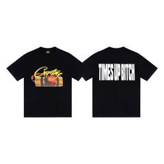 CORTEIZ T-shirt Y2K Heavyweight Red Timer Dynamite Print Oversized Streetwear T-Shirt