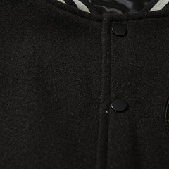 American-style baseball jacket Dries Multi-style Embroidered Animal Badge Black 8-Ball Clean Fit Style