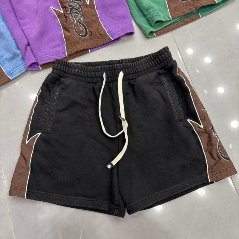 Godspeed Shorts Lightning Panel Color Block Terry Sweat Shorts