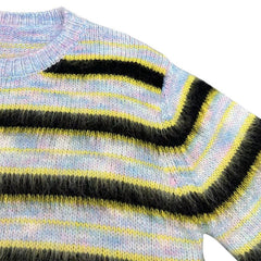 Casablanca knit sweater Blended Yarn Color Stripe Soft Knitted Jumper