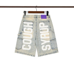 COUGH SYRUP Denim shorts Washable
