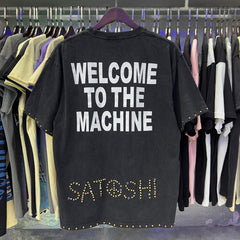 Satoshi Nakamoto T Shirts WELCOME TO THE MACHINE TEE