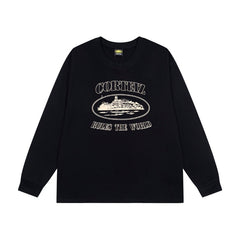 CORTEIZ Long-Sleeve Top Y2K Classic Oval Alcatraz Rules The World Printed Oversized Long Sleeve Tee