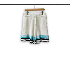 Casablanca knitted short-sleeved sweater Color Block Knit Top & Shorts Outfit