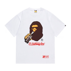 Bathing Shark print bape T Shirts