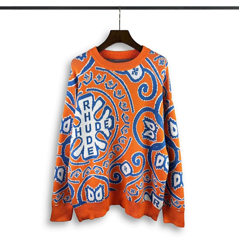 Casablanca knit sweater Bandana Motif All-Over Graphic Oversized Knit Jumper