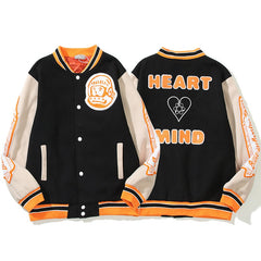 American-style baseball jacket BBC Billionaire Boys Club Astronaut Wool-Blend Embroidered Jacket (HEARTMIND)