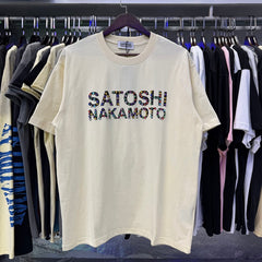 Satoshi Nakamoto T Shirts STUDDED LOGO TEE
