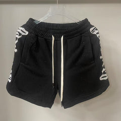 Godspeed Shorts Streetwear Gothic Font Terry Shorts