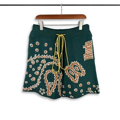 Casablanca knitted shorts Contrast Yellow Drawstring Relax Fit