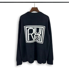 Casablanca knit sweater Square Border Logo Streetwear Long Sleeve Knit Top