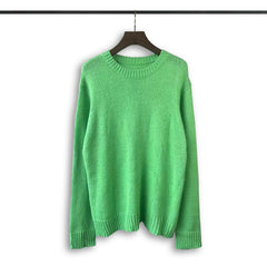 RHUDE knit sweater Soft Marled‑Fiber Solid‑Hue Ribbed Cuff‑Hem Casual Knit Pullover