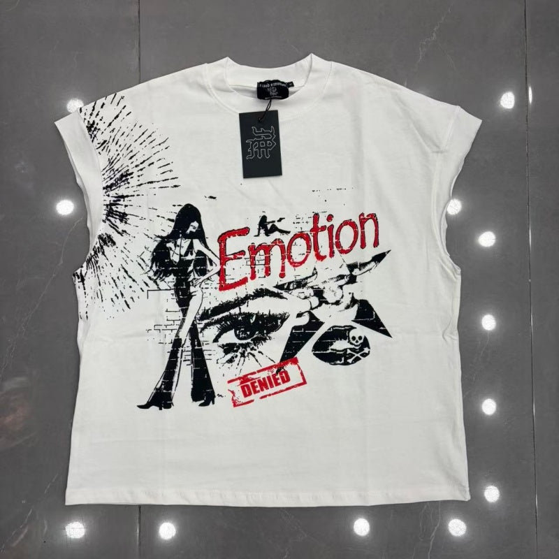 MIXED EMOTION T SHIRTS Tank top High-quality streetwear made from 260g pure cotton