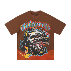 Godspeed T Shirts Flame Border Wild Canine Street Art