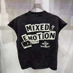 MIXED EMOTION T SHIRTS Tank top High-quality streetwear made from 260g pure cotton