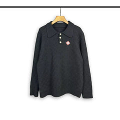 Casablanca knit sweater Understated Chest Patch Cable‑Knit Design