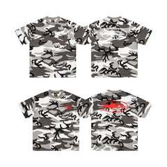CORTEIZ T-shirt Y2K Urban Snow Camo Oval Printed Oversized Streetwear Tee