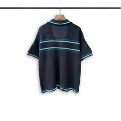 Casablanca knitted short-sleeved sweater Button Front Pocket Knit Matching Suit