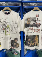 Paly Hollywood T Shirts Heavyweight high-quality pure cotton streetwear