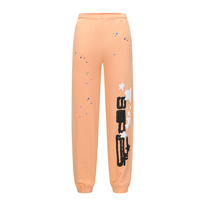 Sp5der Sweatpants Cobweb Puff Print Pure Cotton