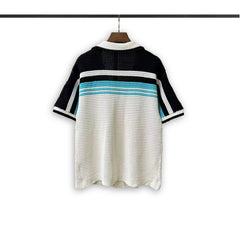 Casablanca knitted short-sleeved sweater Color Block Knit Top & Shorts Outfit
