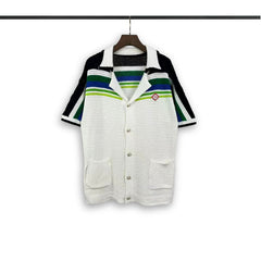 Casablanca knitted short-sleeved sweater Button Front Pocket Knit Two Piece