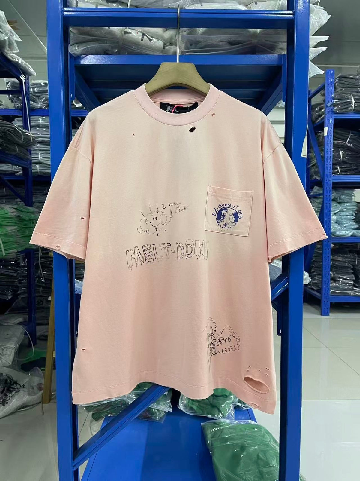 Paly Hollywood T Shirts Heavyweight high-quality pure cotton streetwear